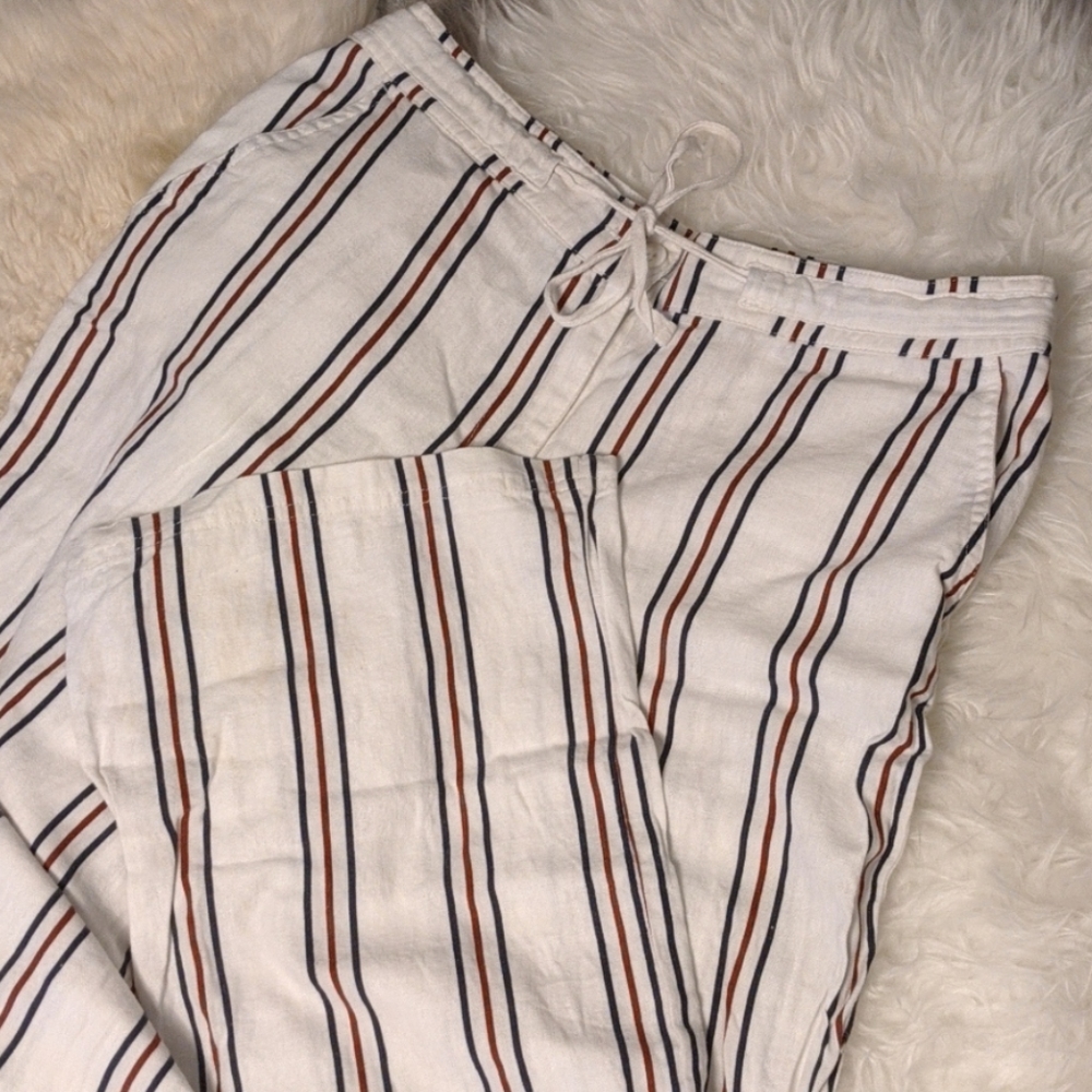 Forever 21 Linen Wide-Leg Pants Size Large